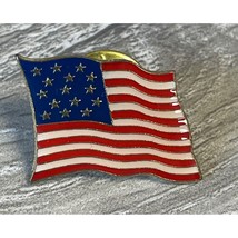 Pin Lapel Tie Tack Flag Waving USA Red White Blue - £7.80 GBP