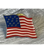 Pin Lapel Tie Tack Flag Waving USA Red White Blue - £7.31 GBP