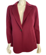 NWT Talbots Petite Burgundy Brushed Wool One Button Blazer Size 8P - €57,32 EUR