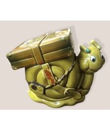 Snail With Luggage Vintage 1950’s-1960’s Tan Cookie Jar Made In Japan - £34.78 GBP