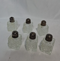 Vintage Glass Silver Plated Salt &amp; Pepper Shakers (6 pcs. ) Hong Kong, - $9.70