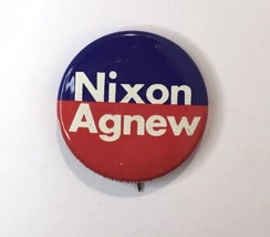 Vintage (Richard) Nixon Agnew Presidential Campaign Button Pin 1.25&quot; Green Duck - £9.59 GBP