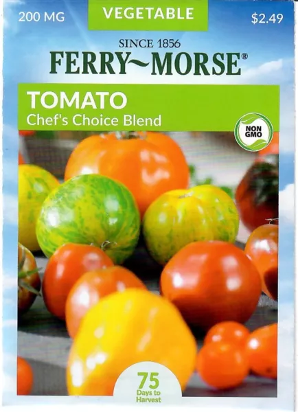 Tomato Chef'S Choice Blend Vegetable Seeds Non-Gmo - Ferry Morse 12/24 Fresh Gar - $8.50