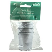 3 Ct Favor Set Tins, Cards, Ribbons White Bucket Details &amp; Accessories - $9.88