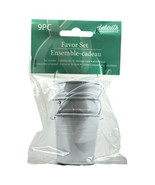 3 Ct Favor Set Tins, Cards, Ribbons White Bucket Details &amp; Accessories - $6.92