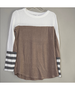 Maurices Cream and Brown Long Sleeve T-Shirt - $14.80 CAD