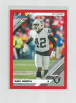Karl Joseph (Oakland Raiders) 2019 Donruss Red Press Proof Card #197 - £2.35 GBP
