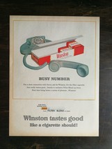 Vintage 1963 Winston Cigarettes with Vintage Telephone Full Page Original Ad 823 - £5.42 GBP