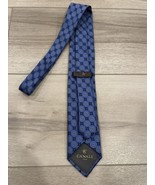 CANALI 1934 Men&#39;s 100% Silk Tie ~ Blue ~ Medallion ~ Made in Italy! - $39.59