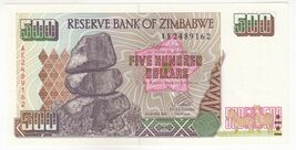 Zimbabwe, 500 Dollars, 2001, Reserve Bank of Zimbabwe, P10, UNC - $16.47
