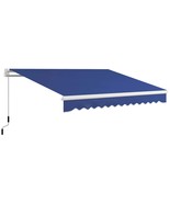 Outsunny 13&#39;x8&#39; Dark Blue Retractable Patio Awning UV/Waterproof - $5,649.44 MXN