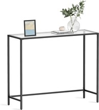 Tempered Glass Sofa Table, Modern Entryway Table, Metal, Black Ulgt026B01. - $87.96