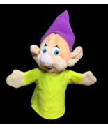 Disney Dopey Dwarf Hand Puppet Toy Snow White Seven Dwarfs 1980s Plush 9&quot;  - $11.95