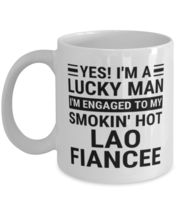 Lao Fiancee Engagement Present For Him - Lucky Man Smokin&#39; Hot - Funny Engaged  - £11.71 GBP