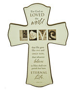 Large Wood Cross -- John 3:16 -- God so loved the World (17&quot; x 12&quot; x 3/4&quot;) - $58.99 CAD