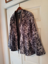 Maggie Barnes Ladies Plus Size 1X Grey, Black &amp; White Blazer Jacket (NEW) - £23.31 GBP