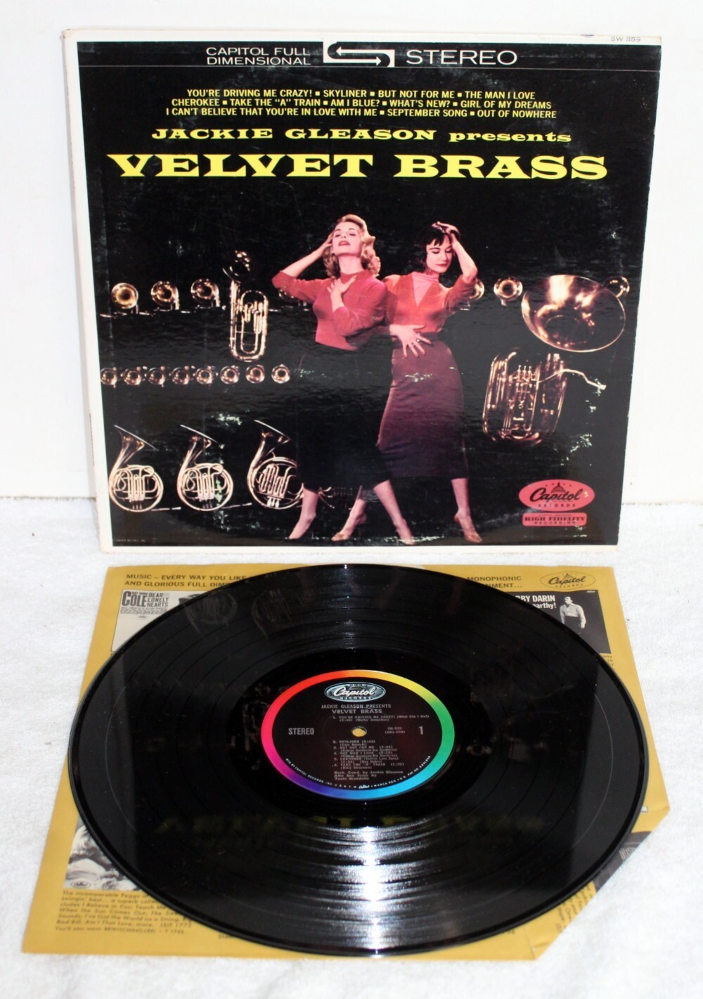 Jackie Gleason Presents Velvet Brass ~ 1959 Capitol SW-859 Used LP - £6.73 GBP
