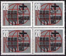 ZAYIX Germany 856 MNH Block German Catholic Campaign Against Hunger 042623S183 - £1.20 GBP