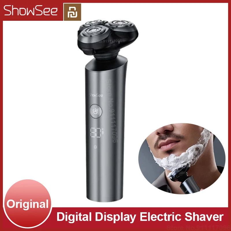 Showsee LED Digital Display Electric Shaver For Men Dry Wet Razor Portable - $73.80