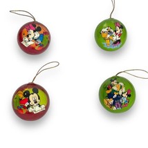 Disney Mickey Mouse &amp; Minnie Mouse Christmas Ornaments 1990 Collector&#39;s Set of 4 - £19.71 GBP
