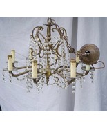 Williamsburg 8 Candle Brass Crystal Pendants Chandelier Made In Spain - £382.24 GBP