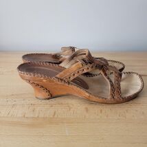 Clarks Artisan Collection Sago Orange Wedge Sandals Women's U.S. Size 7.M - $19.79