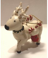 Lenox China Festive Friends Reindeer Ornament Christmas Deer Stocking Ca... - £19.50 GBP