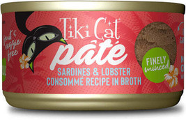Tiki Pets Cat Grill Sardines and Lobster Consomme&#39; Pate 2.8oz. (Case of 12) - £30.02 GBP
