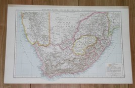 1887 Original Antique Map Of Boer Republics Transvaal Oranje South Africa - £21.91 GBP