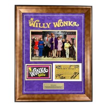 Willy Wonka Kids x4 Cast Autographed Framed Golden Ticket Bar JSA COA Signed - £543.42 GBP