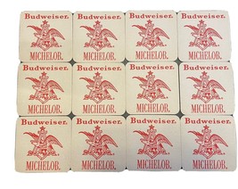 Michelob Budweiser Card Coasters vintage 1980s 12 Piece Lot - $4.02