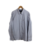 American Eagle Shirt XXL Mens Checkered Blue Brown White Button Up Casua... - £11.70 GBP