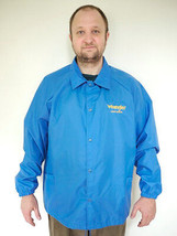 Vintage 70s Wrangler Uniform Nylon Windbreaker Logo JACKET Parka Mens XL - $470.96 MXN