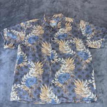 Margaritaville 5 O&#39;Clock Somewhere Shirt Mens L Silk Pineapple Hawaiian ... - $20.99