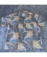 Margaritaville 5 O&#39;Clock Somewhere Shirt Mens L Silk Pineapple Hawaiian ... - $28.70 CAD