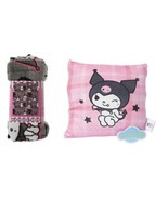 Hello Kitty Sanrio KUROMI BLANKET PILLOW BUNDLE SET Cute Silk 40x50 New ... - £23.45 GBP