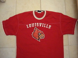 Louisville Cardinlas Red Distressed Logo Basketball Final Four T Shirt Xl - £11.69 GBP