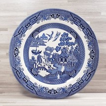 Vintage Churchill Blue Willow 10.25&quot; Dinner Plate Made In England - £17.98 GBP