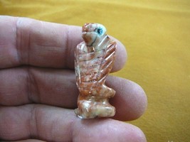 (Y-SNAK-29) little Red COBRA Snake gemstone carving soapstone Peru love ... - $8.59