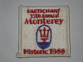(1988) 15th Annual Monterey Historic Automobile Races - Participant Patch - $50.00