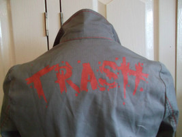 Trash Kulture womans khaki/grey Punk grunge fitted jacket UK 10 BNWT - £44.01 GBP