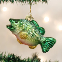 OLD WORLD CHRISTMAS LARGEMOUTH BASS FLY FISHING GLASS CHRISTMAS ORNAMENT... - £13.49 GBP