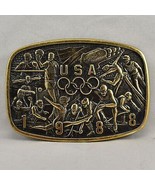 Vintage Belt Buckle 1988 Or 1987 USA Olympics Games Sports USA B-K Silversmiths - $51.75