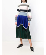 New Self-Portrait Pleated Midi Skirt In Multi Color UK 8 US 4 - $93.10