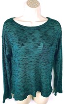H&amp;M Divided Women&#39;s Crew Neck Semi-Sheer Sweater Size XS Solid Teal  - £14.24 GBP