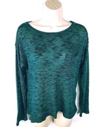 H&amp;M Divided Women&#39;s Crew Neck Semi-Sheer Sweater Size XS Solid Teal  - £13.98 GBP