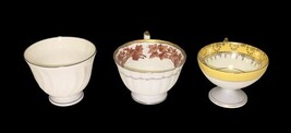 Vintage Porcelain Teacup Trio Syracuse China E&R Bavaria Gold Trim Footed Cups image 6