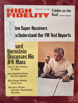 High Fidelity Magazine February 1972 Leonard Bernstein Jfk Mass - £15.57 GBP