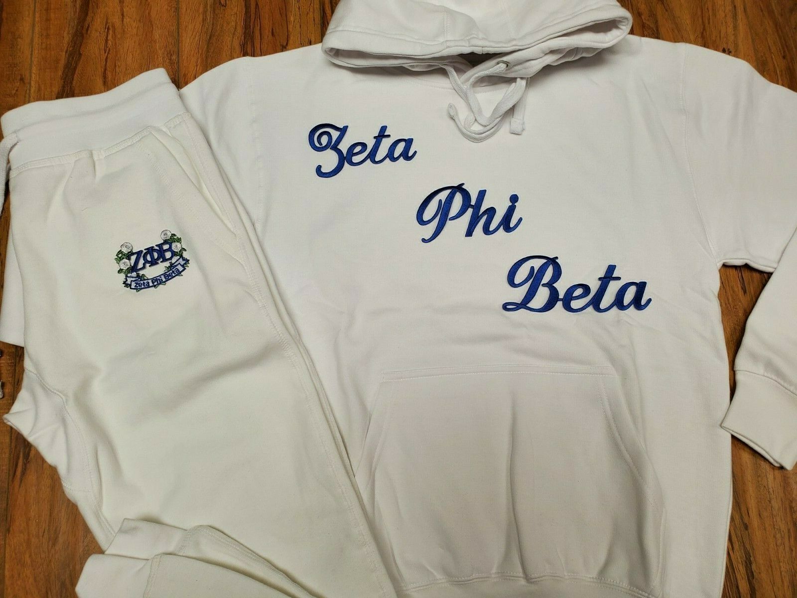 Primary image for ZETA PHI BETA SORORITY JOGGING SUITE SET WHITE ZETA PHI BETA 2PC JOGGER SET 1920