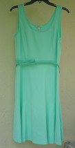 Nwt Spense Green Belted A Line Dress Size 10 $88 - £26.57 GBP